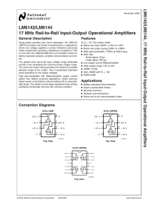 LM6142/LM6144 17 MHz Rail-to-Rail Input-Output