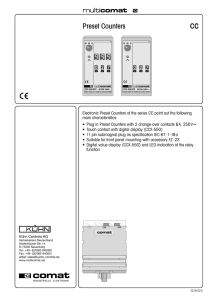 preset counter CCX