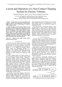 Layout and Operation of a Non-Contact Charging System for Electric