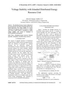 Voltage Stability with Islanded Distributed Energy