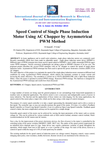 Speed Control of Single Phase Induction Motor Using