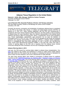 Adipose Tissue Regulation in the United States