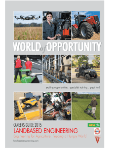 Engineering for Agriculture - A World of Opportunity