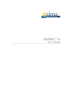 KNITRO User`s Manual Version 7.0