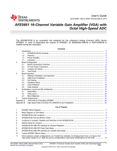 AFE5851 16-Channel Variable Gain Ampl w
