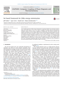 Set based framework for Gibbs energy minimization