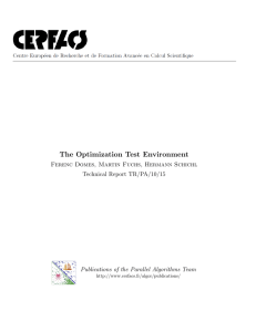 The Optimization Test Environment
