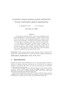 A particle swarm pattern search method for bound constrained