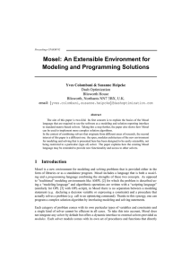 Mosel: An Extensible Environment for Modeling and Programming