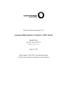 Automatic Differentiation of Nonlinear AMPL Models