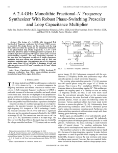 A 2.4-GHz monolithic fractional-N frequency synthesizer with robust