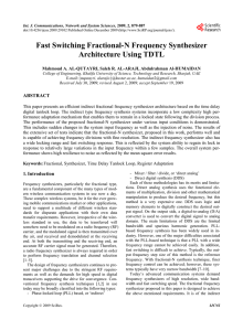 Fast Switching Fractional-N Frequency Synthesizer Architecture