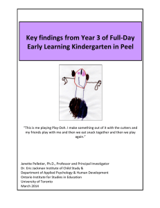 Key Findings from Year 3 of Full-Day Early Learning