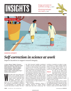 Self-correction in science at work
