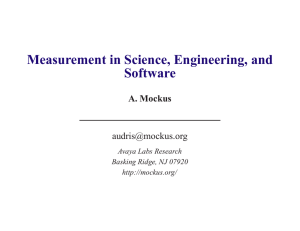 Measurement in Science, Engineering, and Software