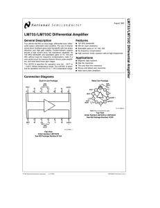 LM733/LM733C Differential Amplifier