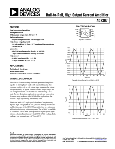 AD8397 Rail-to-Rail, High Output Current Amplifier Data Sheet (Rev