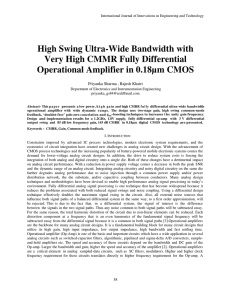High Swing Ultra-Wide Bandwidth with Very High CMMR Fully