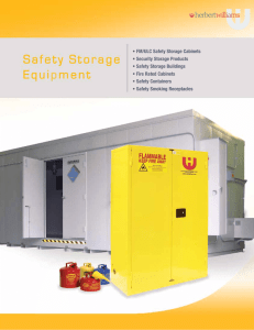 • FM/ULC Safety Storage Cabinets • Security Storage Products