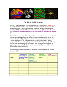 The Role of Models in Science - UCSD-TV