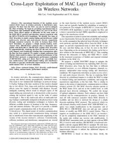 Cross-Layer Exploitation of MAC Layer Diversity in Wireless Networks