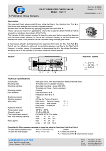 PILOT OPERATED CHECK VALVE Model : CL