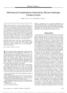 Mechanical Complications Induced by Silicone Hydrogel Contact