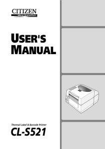 CL-S521 User`s Manual