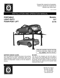 INSTALLATION AND OPERATION MANUAL