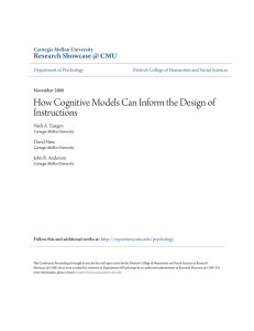 How Cognitive Models Can Inform the Design of Instructions