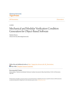 Mechanical and Modular Verification Condition