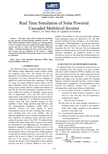 Real Time Simulation of Solar Powered Cascaded Multilevel Inverter