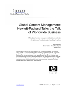 Global Content Management: Hewlett