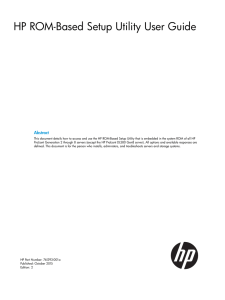 HP ROM-Based Setup Utility User Guide