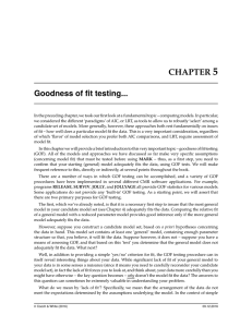 Chapter 5 - goodness of fit