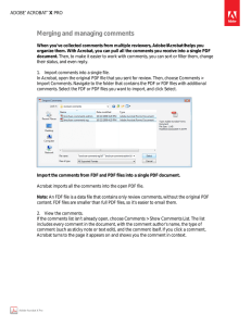 Merging and Managing Comments