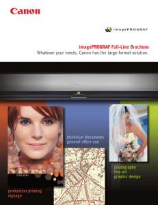 imagePROGRAF Full-Line Brochure