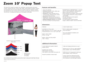 Zoom 10` Popup Tent - The Exhibitors` Handbook