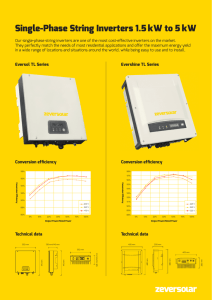Single-Phase String Inverters 1.5 kW to 5 kW