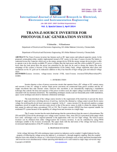 trans-z-source inverter for photovoltaic generation system