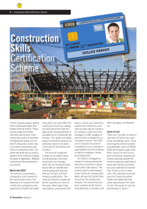 Construction skills certification scheme