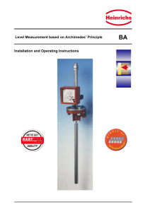 BA - Displacer-Type Level Gauge User Manual