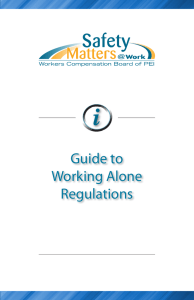 Guide to Working Alone Regulations
