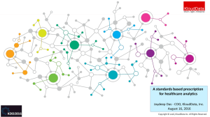 A standards based prescription for healthcare analytics