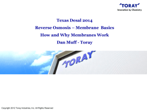Dan Muff, Toray Membranes - Texas Desalination Association