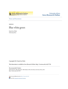 Blue white green - Iowa Research Online
