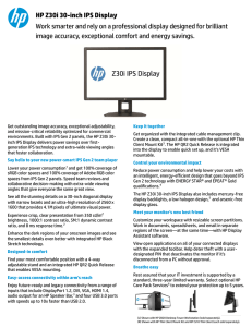 HP Z30i 30-inch IPS Display