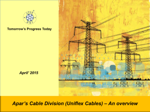 Apar`s Cable Division (Uniflex Cables) – An overview