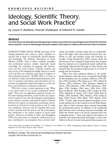Ideology, Scientific Theory, and Social Work