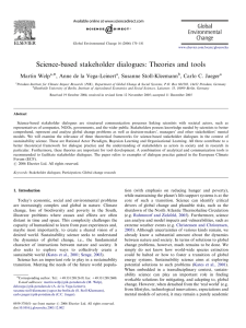 Science-based stakeholder dialogues: Theories and tools